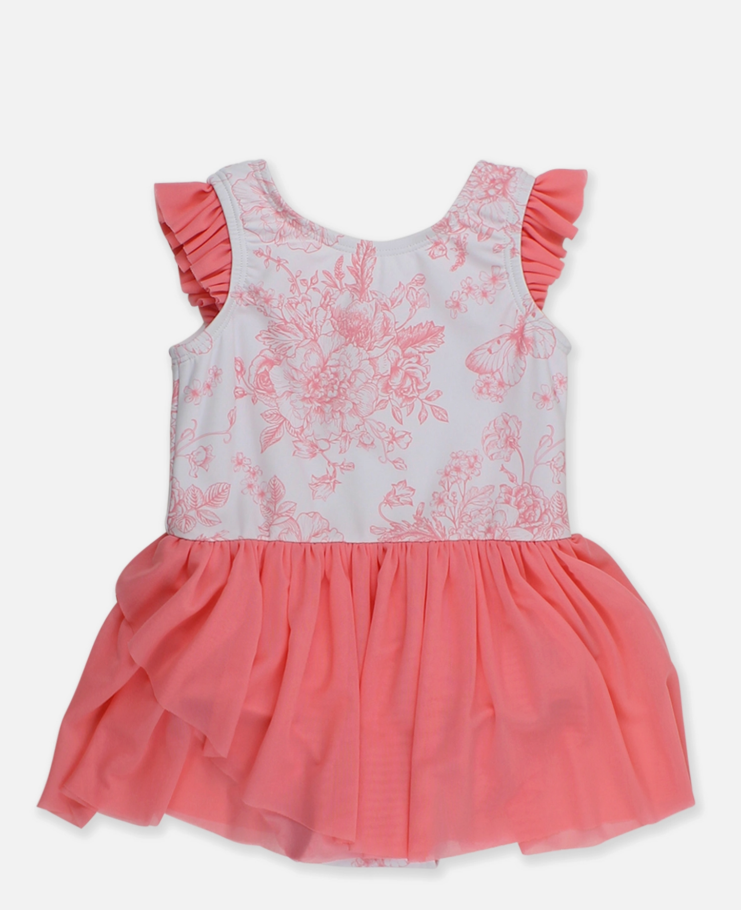Butterfly Garden Flutter Sleeve Tutu Leotard